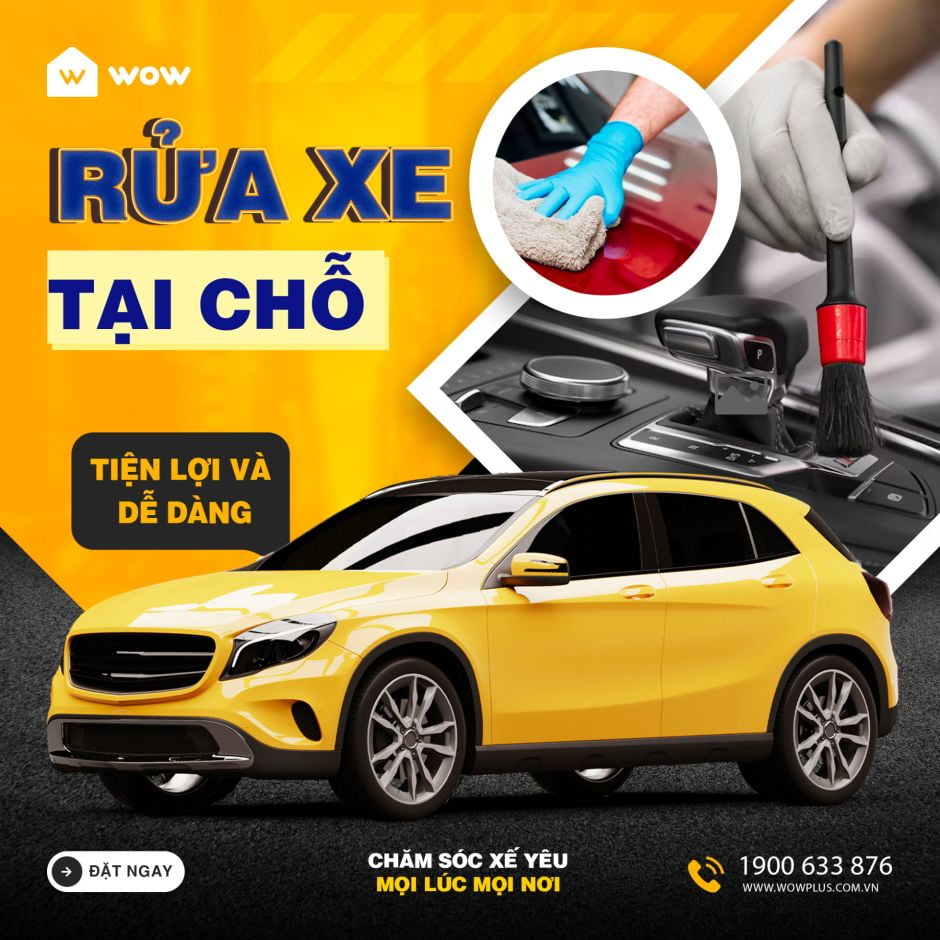 Rửa Xe Ô Tô Tận Nơi Tiện Lợi Nhanh Chóng - WOW