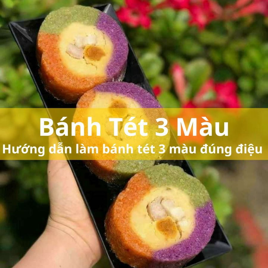  Tuyệt chiêu gói bánh Tét 3 Màu Đặc Sản Trà Cuôn - Trà Vinh 